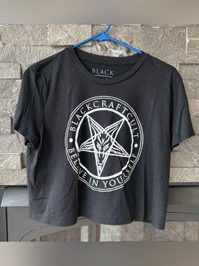 Blackcraft Cult Black Graphic Crop Top
